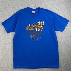 Vintage 1993 Horse Graphic T-Shirt Blue XL Fruit of the Loom Western Americana